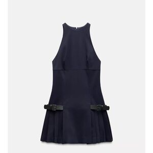 Zara Navy Blue Dress with Chic Design